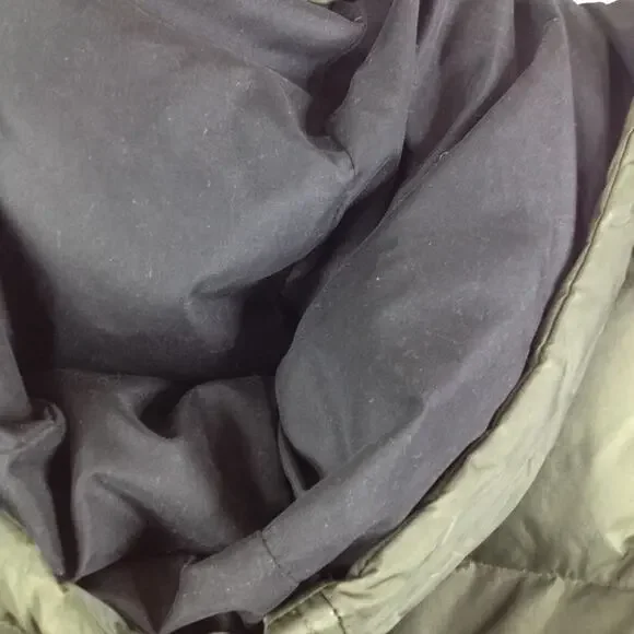 Energie Jean's Session Worn-Out Green Puffer Jacket Knit Sleeve M - Picture 8 of 8